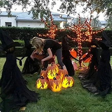 Load image into Gallery viewer, Lighted Halloween Witch Stake - Halloween Witches Decor
