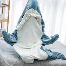 Load image into Gallery viewer, Shark Fleece Hooded Blanket
