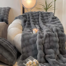 Load image into Gallery viewer, Winter Warm Rabbit Faux Fur Throw Blanket
