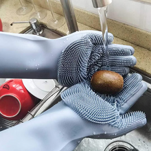 Load image into Gallery viewer, Magic Silicone Dishwashing Gloves - Reusable Cleaning Gloves
