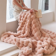 Load image into Gallery viewer, Winter Warm Rabbit Faux Fur Throw Blanket
