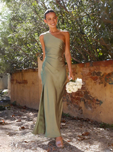 Load image into Gallery viewer, Sexy asymmetrical slit dress
