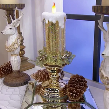 Load image into Gallery viewer, LED Christmas Candles Rechargeable With Glitter

