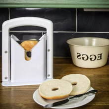Load image into Gallery viewer, Stainless Steel Bagel Slicer For Small &amp; Large Bagels
