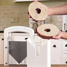 Load image into Gallery viewer, Stainless Steel Bagel Slicer For Small &amp; Large Bagels
