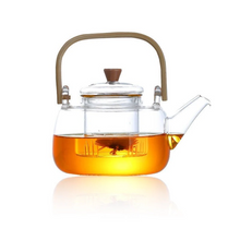 Load image into Gallery viewer, Glass Teapot Heat-Resistant Borosilicate Glass Teapot Boiling Teapot
