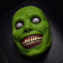 Load image into Gallery viewer, Creepy Smiling Face Evil Mask - Creepy White Eyed Demon Smiling Mask
