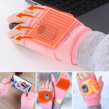 Load image into Gallery viewer, USB Rechargeable Heated Fingerless Gloves
