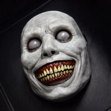 Load image into Gallery viewer, Creepy Smiling Face Evil Mask - Creepy White Eyed Demon Smiling Mask
