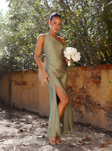 Load image into Gallery viewer, Sexy asymmetrical slit dress
