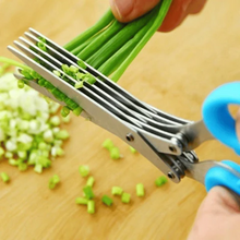 Load image into Gallery viewer, 5 Blade Kitchen Salad Scissors
