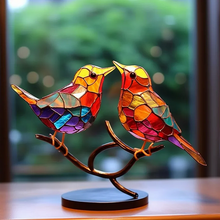 Load image into Gallery viewer, Colorful Birds on Branch Desktop Ornaments
