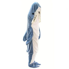 Load image into Gallery viewer, Shark Fleece Hooded Blanket
