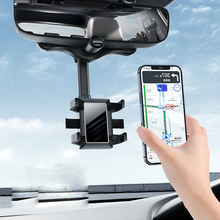 Load image into Gallery viewer, Rotatable and Retractable Car Phone Holder - 360 Degree Rear View Mirror Phone Holder
