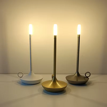 Load image into Gallery viewer, Rechargeable Candle Table Lamp - Modern Dimmable Light for Bedroom &amp; Camping
