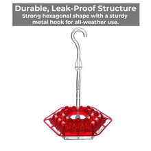 Load image into Gallery viewer, Ant-Proof Hummingbird Feeder with 30 Bee-Resistant Ports
