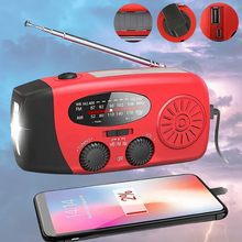 Load image into Gallery viewer, Multifunctional Hand Crank Emergency Radio with Power Bank &amp; Flashlight
