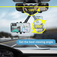 Load image into Gallery viewer, Rotatable and Retractable Car Phone Holder - 360 Degree Rear View Mirror Phone Holder
