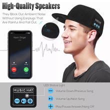 Load image into Gallery viewer, Bluetooth Speaker Baseball Cap – Wireless, Waterproof, and Stylish
