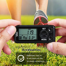 Load image into Gallery viewer, Walking 3D Pedometer with Clip and Strap plus. 30 Days Memory, Accurate Step Counter
