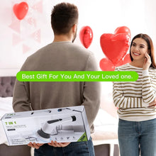 Load image into Gallery viewer, Electric Spin Power Scrubber Cordless Cleaning Brush Long Handle 7 Heads
