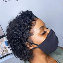 Load image into Gallery viewer, Premium Lace Front Short Curly Pixie Bob Human Hair Weave Wig
