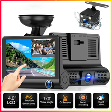 Load image into Gallery viewer, 4" Touch Screen Front and Rear Dash Cam
