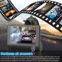 Load image into Gallery viewer, 4" Touch Screen Front and Rear Dash Cam
