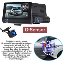 Load image into Gallery viewer, 4" Touch Screen Front and Rear Dash Cam
