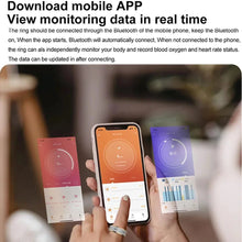 Load image into Gallery viewer, Titanium smart ring for men and women, designed to monitor blood pressure and track health metrics. Stylish and multifunctional.

