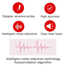 Load image into Gallery viewer, Fetal Doppler Heart Rate Monitor Home Pregnancy Baby Fetal Heart Rate Sound Detector
