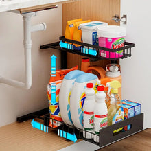 Load image into Gallery viewer, 2 Tier Slide Out Under Sink Organizer
