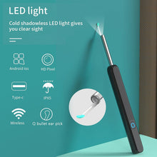 Load image into Gallery viewer, Wireless Earwax Remover Otoscope Tool - Ear Wax Removal Tool with Camera Ear Endoscope 1080P Kit for iPhone iPad Android
